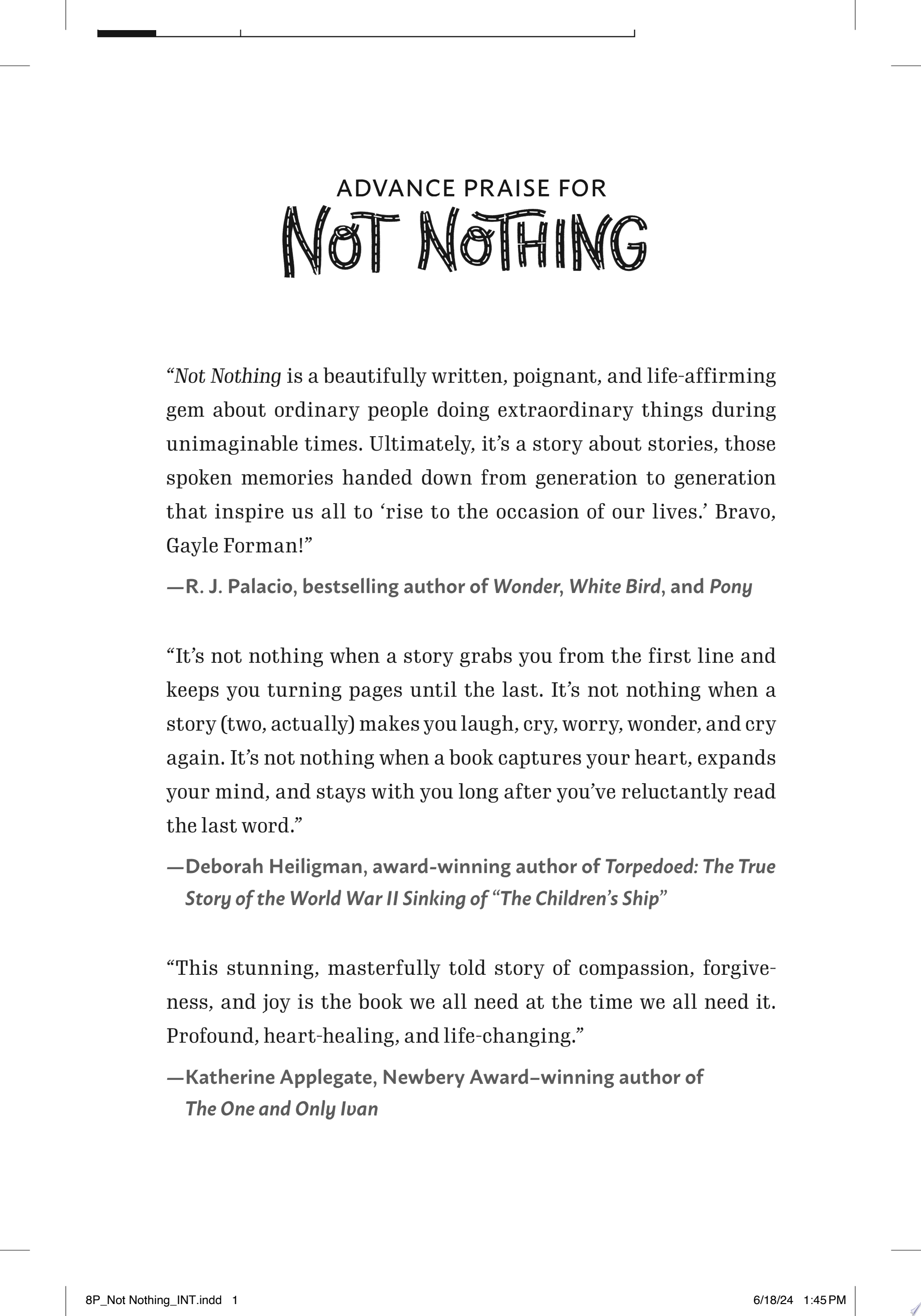 Image for "Not Nothing"