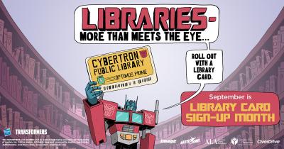 Transformers ALA 2024 Library Card Sign Up graphic