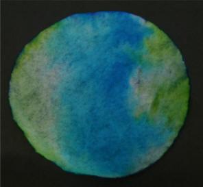 coffee filter watercolor moon