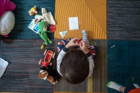 toddler playing