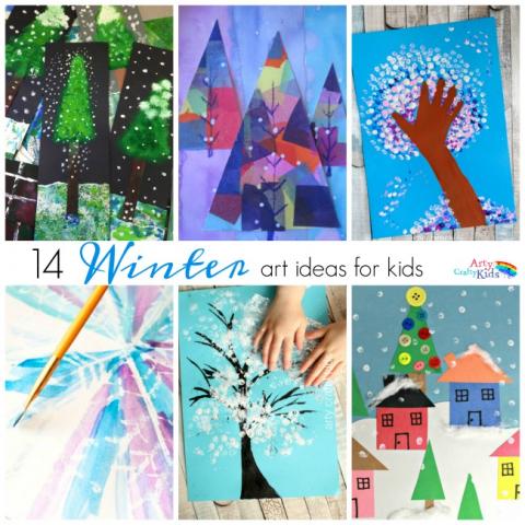 children's winter collages