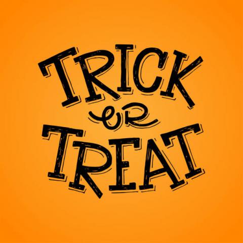 trick or treat sign