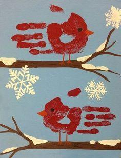 handprint cardinal craft