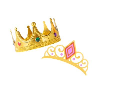 crown and tiara