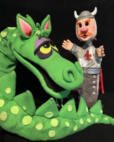 Dragon and knight puppet