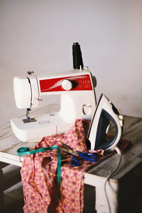 sewing machine and fabric