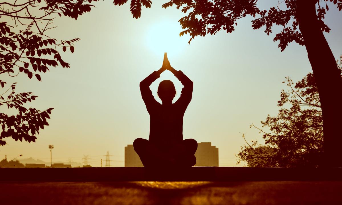 woman meditating