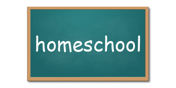 homeschool word on chalkboard