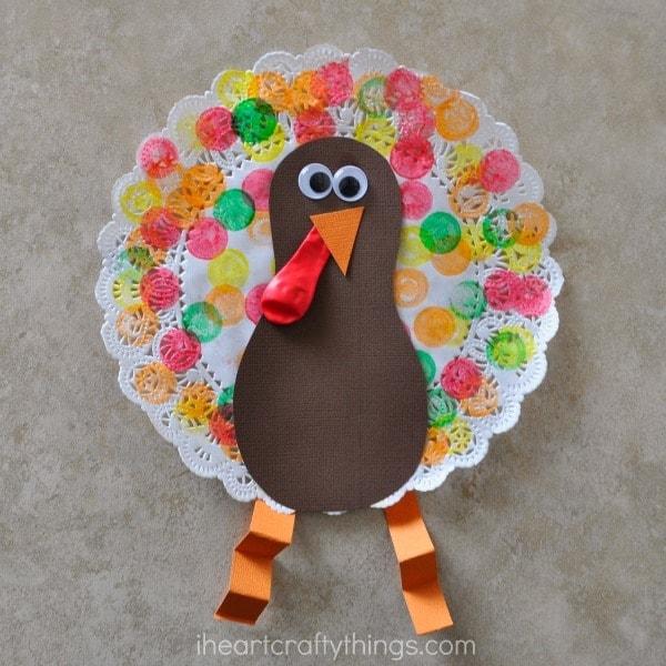 doily turkey craft