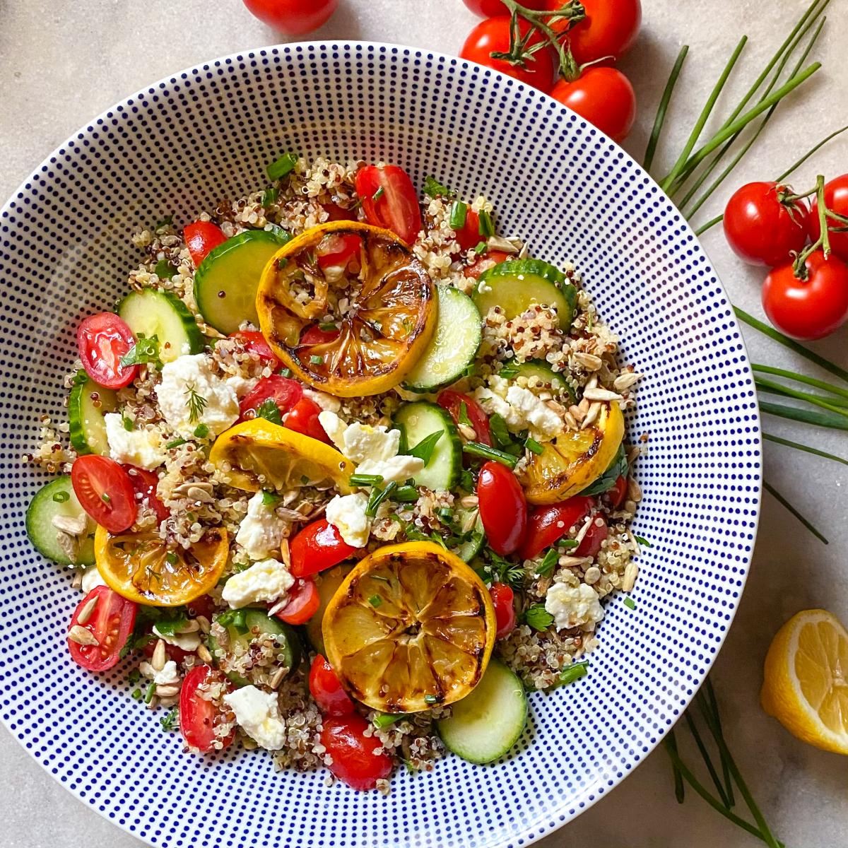 bowl with quinoa and vegetables