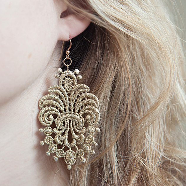 DIY Lace Earrings